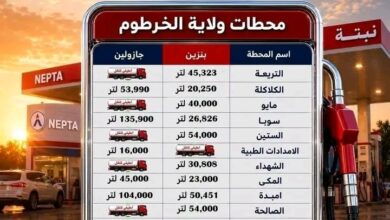 موقف كميات الوقود في محطات نبته للبترول بالخرطوم